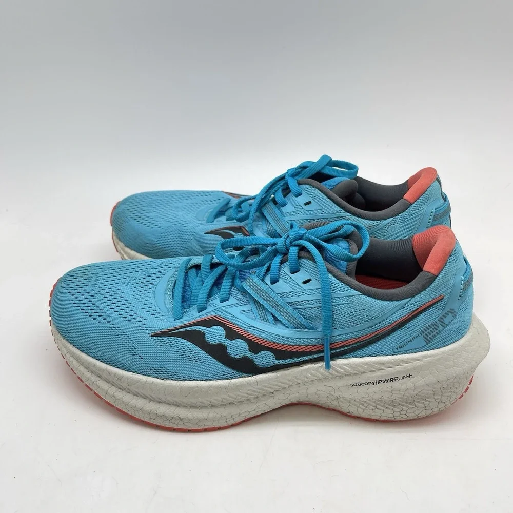 Saucony Sneakers Womens 8.5 Triumph 20 S10759-31 Blue Athletic‎ Running Shoes